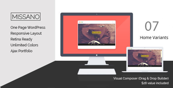 MISSANO - WordPress One Page Responsive Portfolio