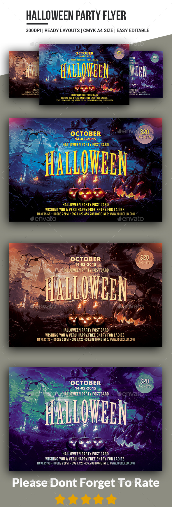 Halloween Party Flyer Templates