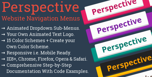 Perspective: Website Navigation Menu + Logo