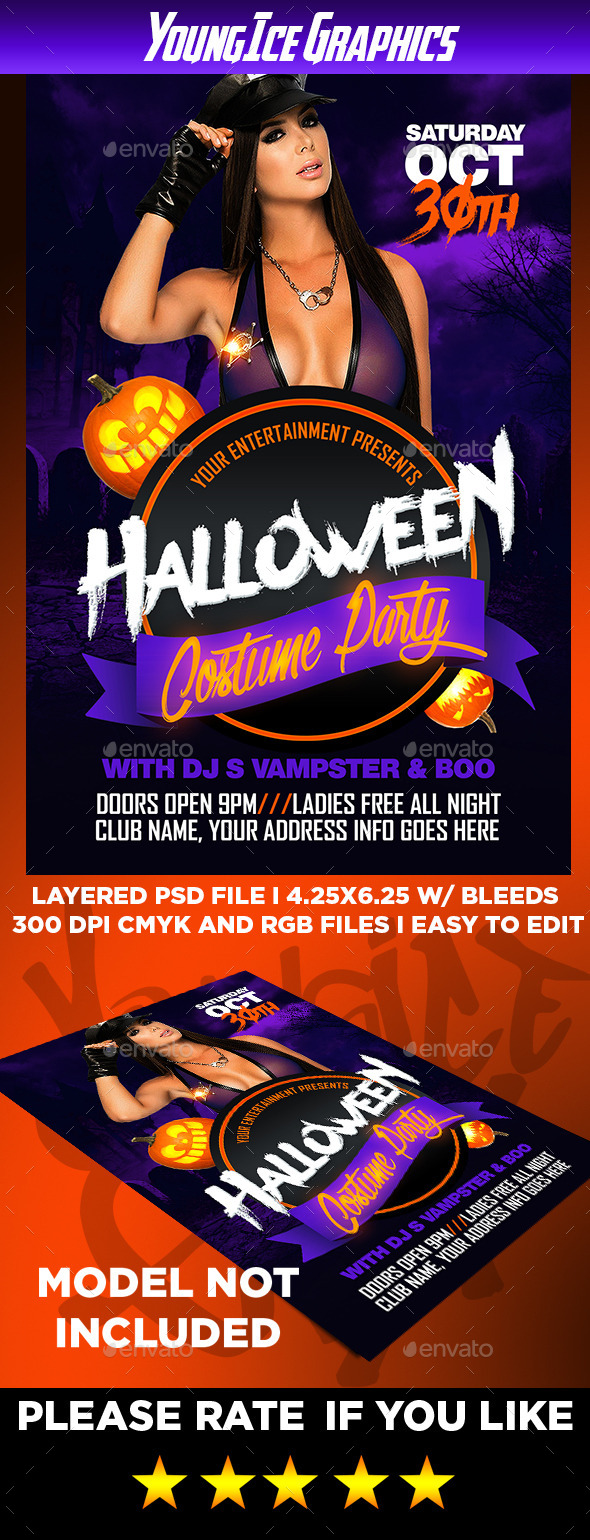 Halloween Costume Party Flyer Template