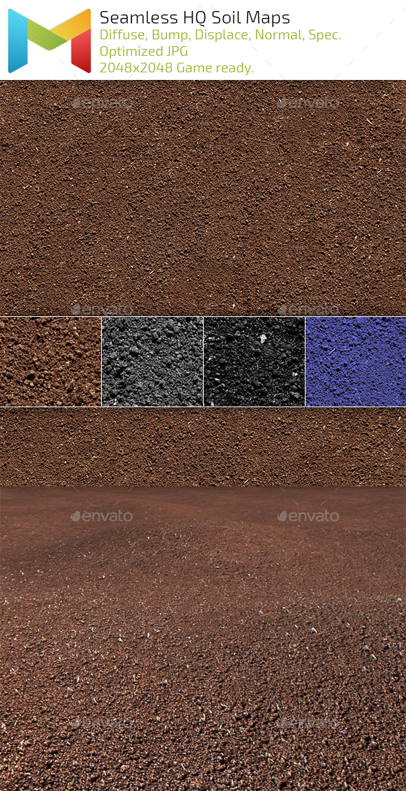 Seamless Hi-res Soil Maps - 3DOcean Item for Sale