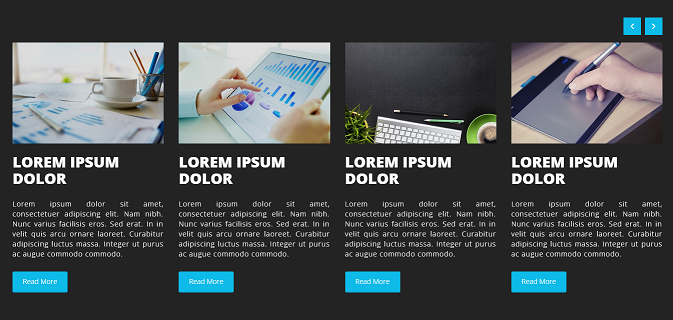 theme portfolio columns carousel