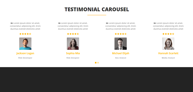 theme testimonial columns carousel