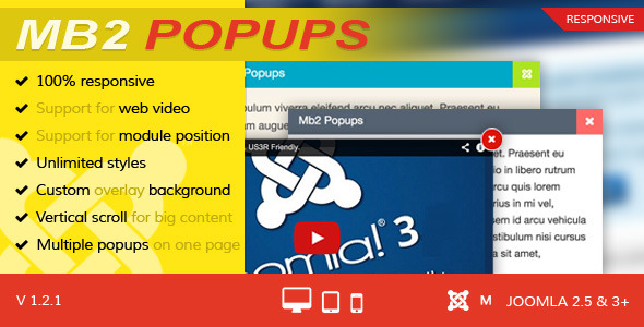 Mb2 Popups - Joomla Popup Module