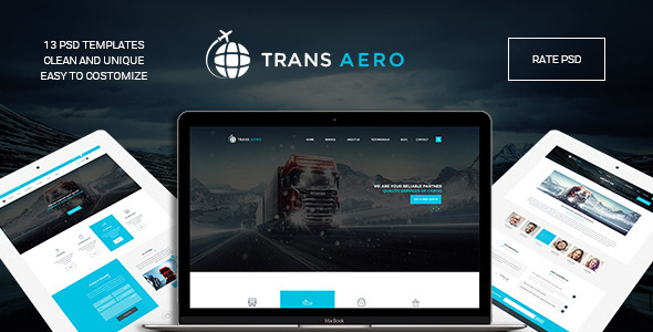 TransAero - Transport & Logistics PSD Template