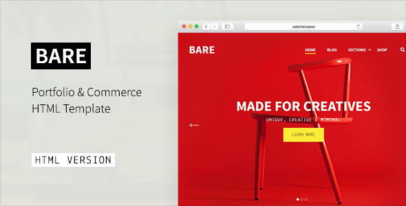 BARE - Portfolio & Agency HTML Template