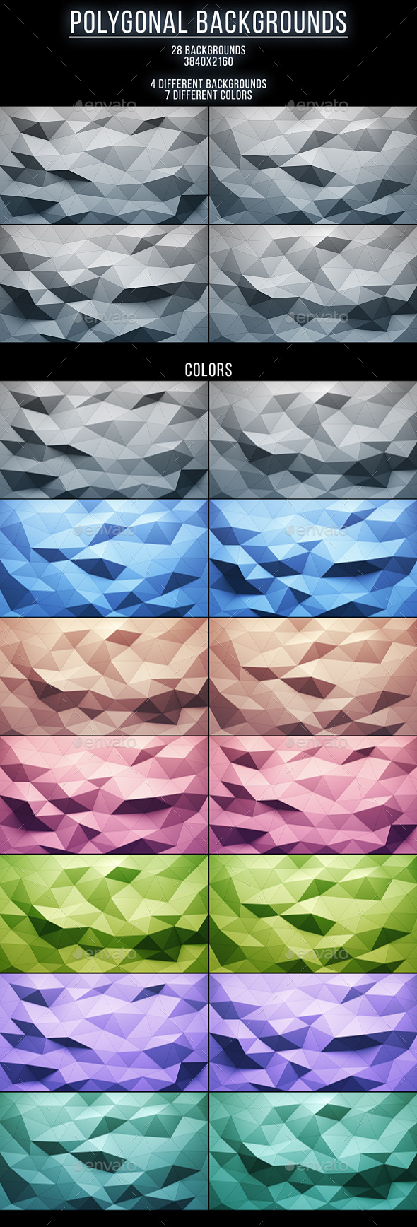 28 Polygonal Backgrounds