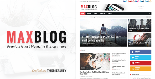 MaxBlog - News & Magazine Ghost Theme