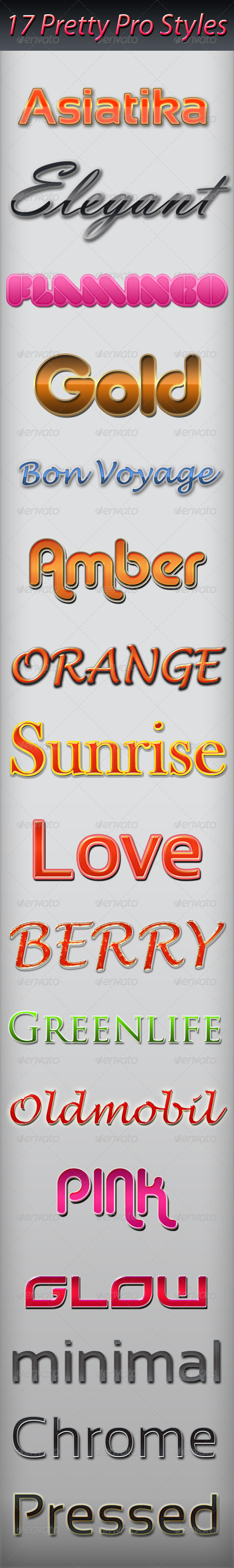 17 Pretty Pro Photoshop Text Effects Styles - Text Effects Styles