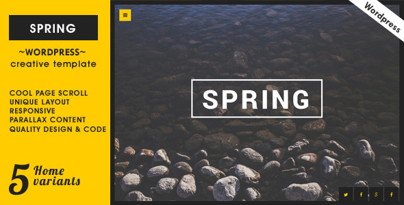 Spring - Creative One Page WordPress Theme