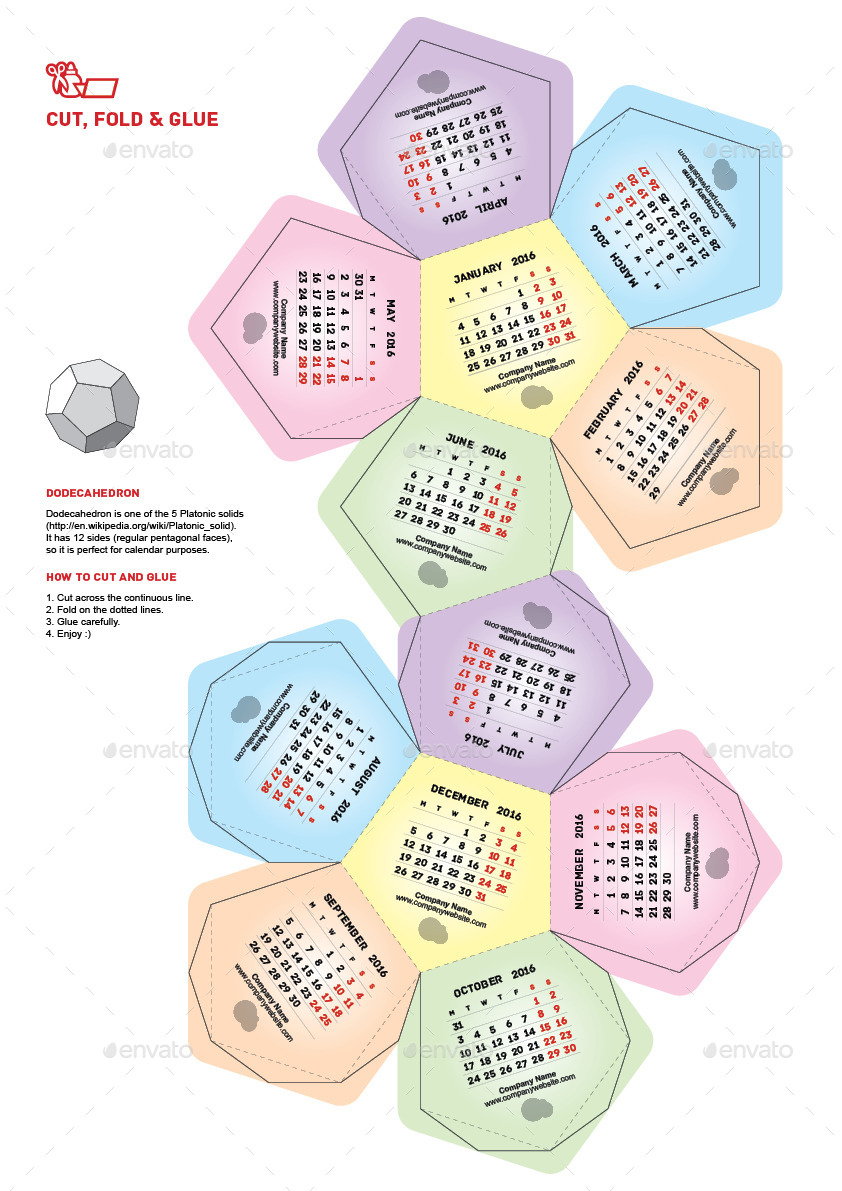 01_Calendar 2016 Dodecahedron