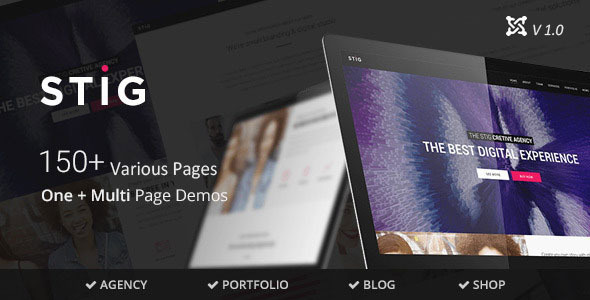 Stig - Multipurpose One/Multi Page Joomla Template