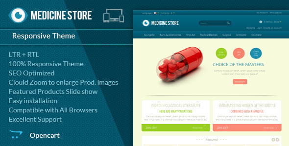 Medicine - Pharmacy Opencart Theme