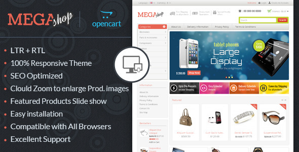 Mega Shop - Responsive OpenCart Theme