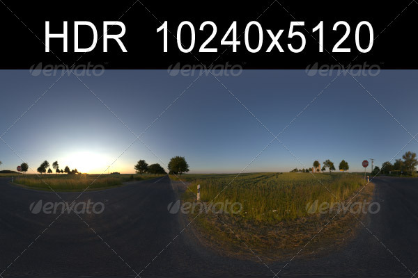 Road in Fields 2 with Plates - 3DOcean Item for Sale