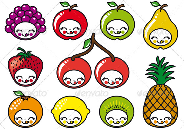 Happy Fruit Faces