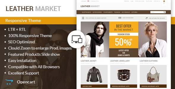 Leather Market - Opencart Responsive Theme