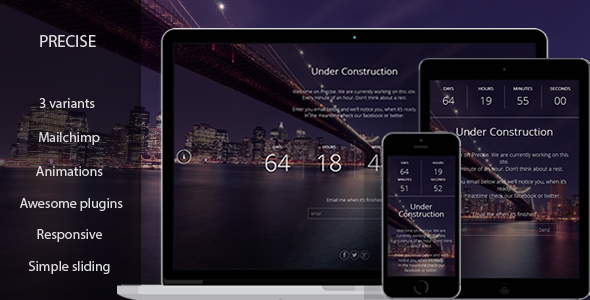 Precise - Responsive Coming Soon Template