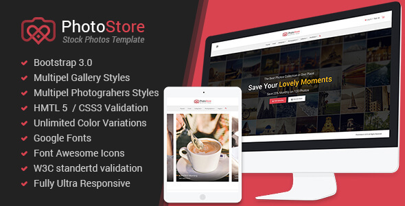 Photo Store Responsive eCommerce HTML5 Template