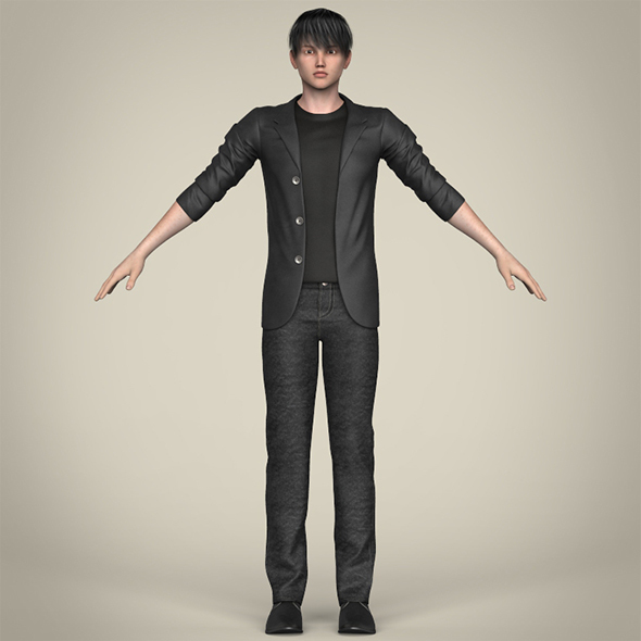 Realistic Young Handsome Boy - 3DOcean Item for Sale