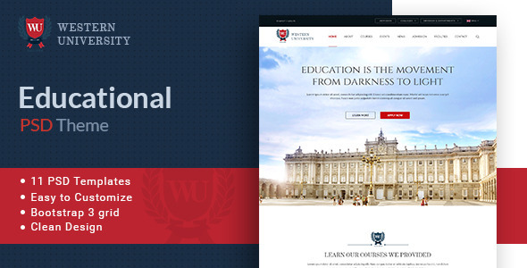 Western University | Educational PSD Theme