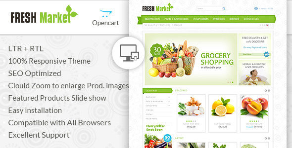 Fresh Market - OpenCart Responsive Theme