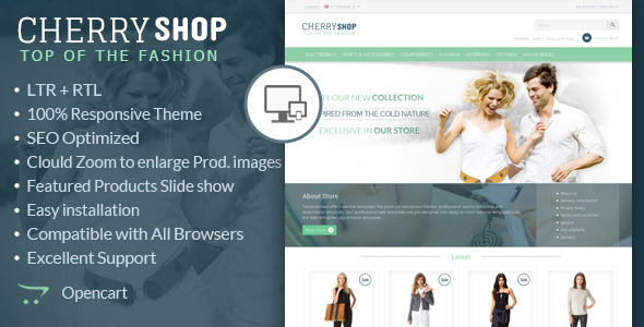 Cherry Shop - Responsive OpenCart Template