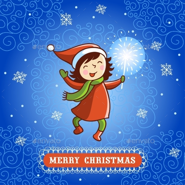 Seamless Vector Greeting Christmas Card
