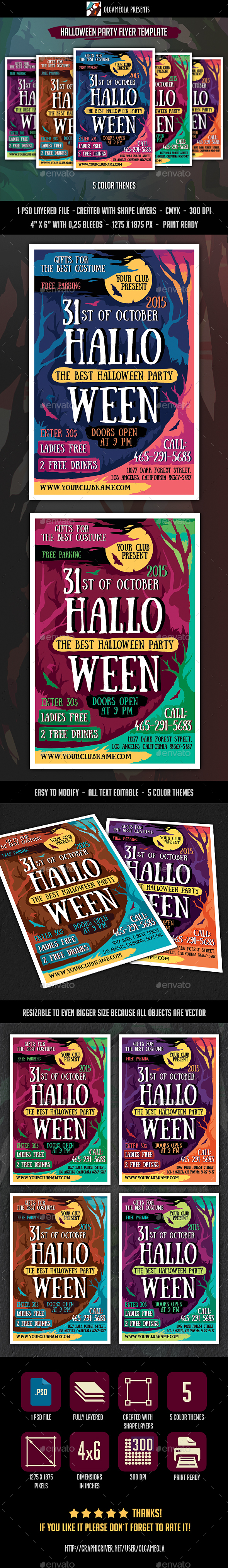 Halloween Party Flyer Template