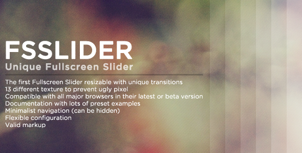 JavaScript FSSlider A Fullscreen Slider for your 