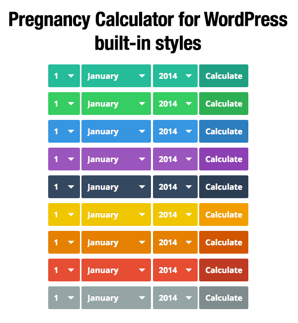 Pregnancy Calculator Plugin for WordPress + Add-ons