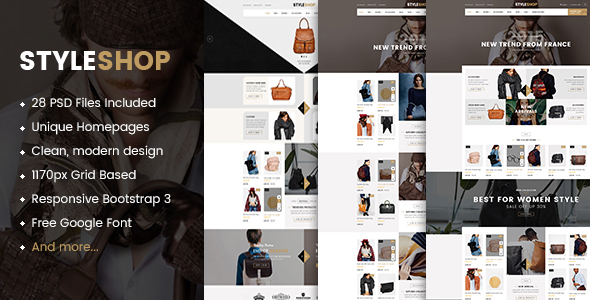 StyleShop - Multipurpose eCommerce PSD Template