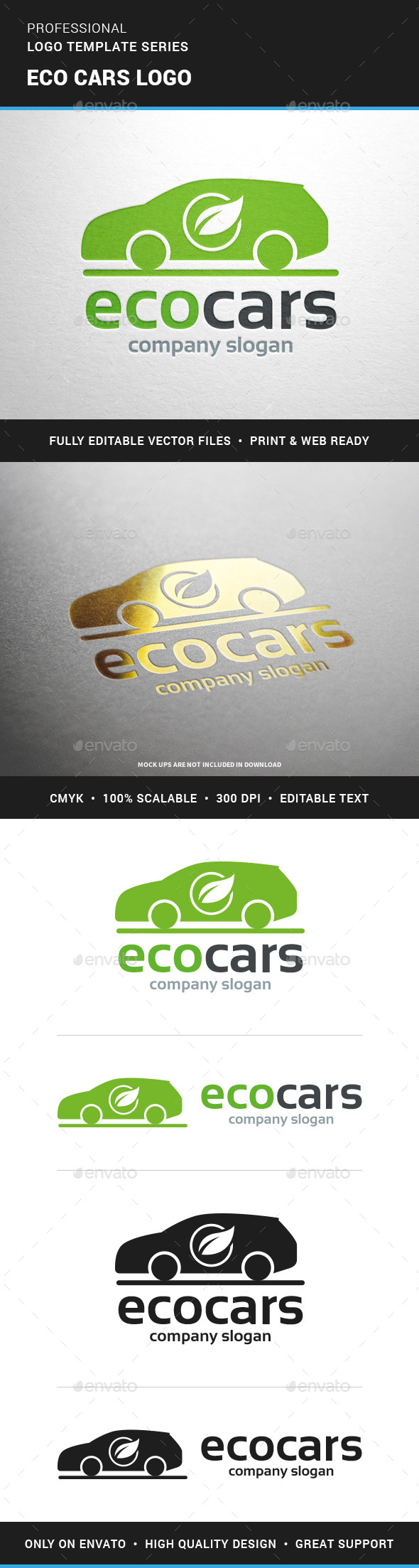Eco Cars Logo Template