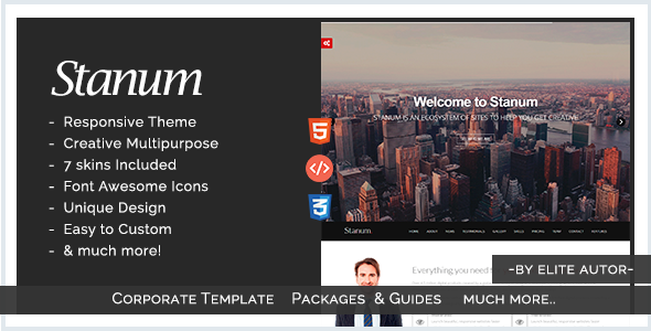 Stanum - Responsive Creative Bootstrap Template