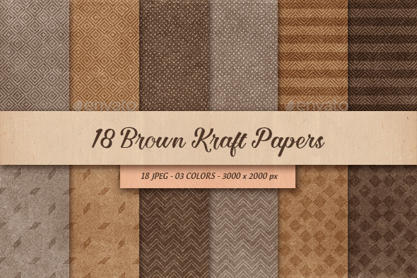 18 Brown Kraft Paper Backgrounds