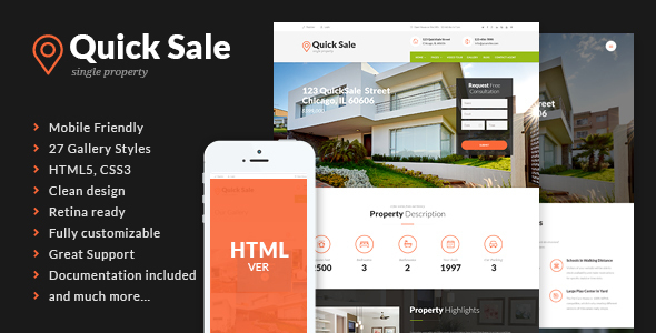 Quick Sale - Real Estate HTML Theme