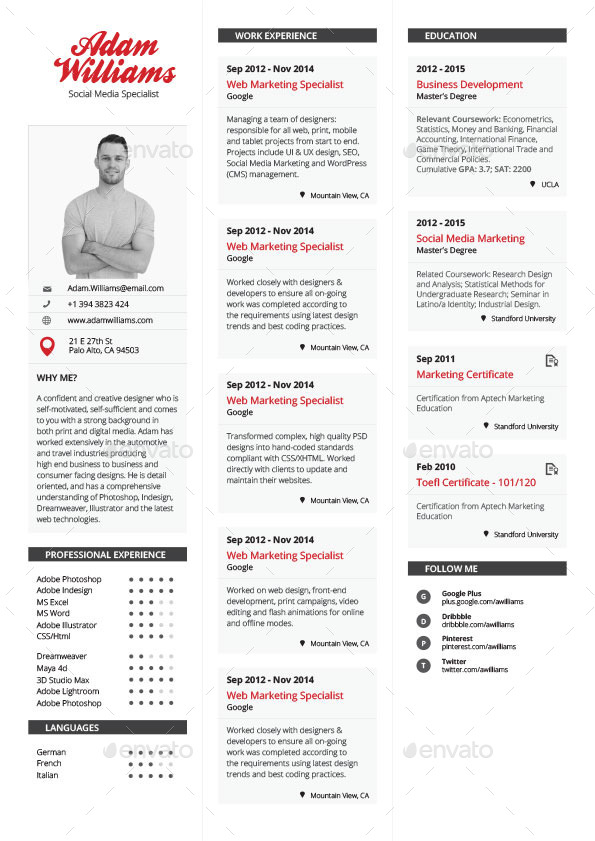 simple resume template vol 3 simple resume vol 1 graphicriver simple resume template vol 3 simple resume vol 1 graphicriver