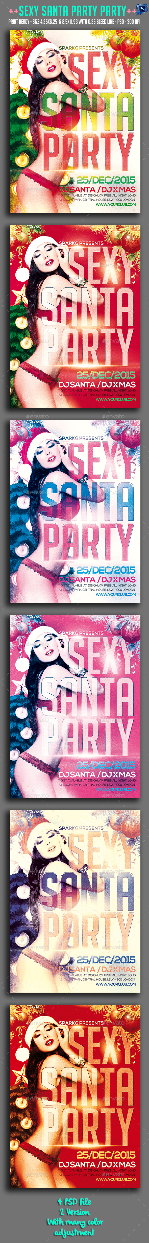 Sexy Santa Party Flyer