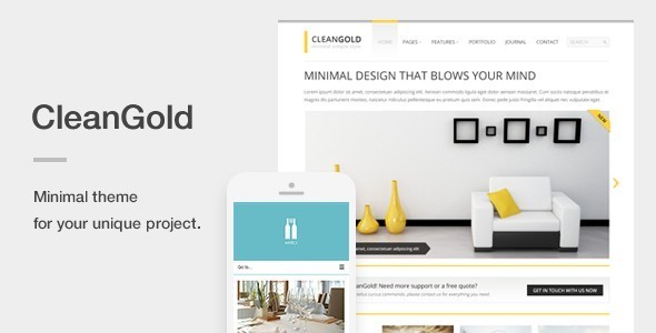 CleanGold - A Minimal Responsive WordPress Theme