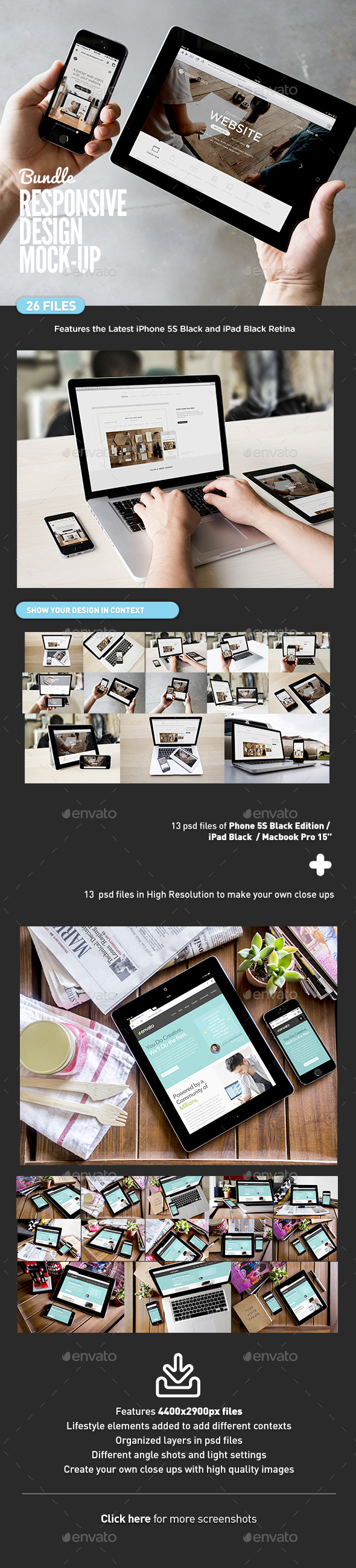 Responsive Screens Device Mock-Up Bundle