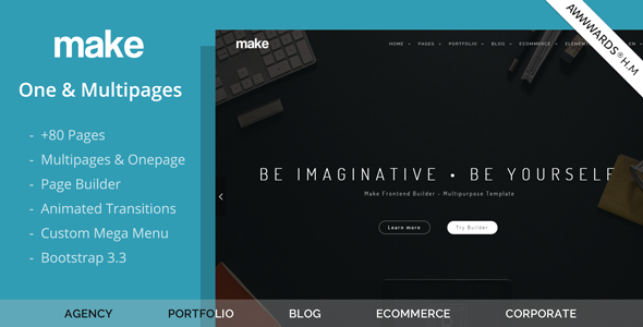 Make - Multipurpose One/Multipage Joomla Template