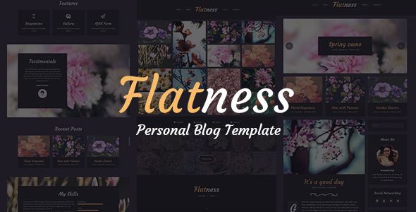 Flatness - Personal HTML Blog Template