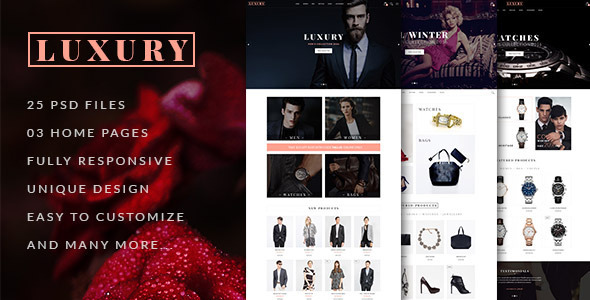 LUXURY - E-Commerce and Blog PSD Theme
