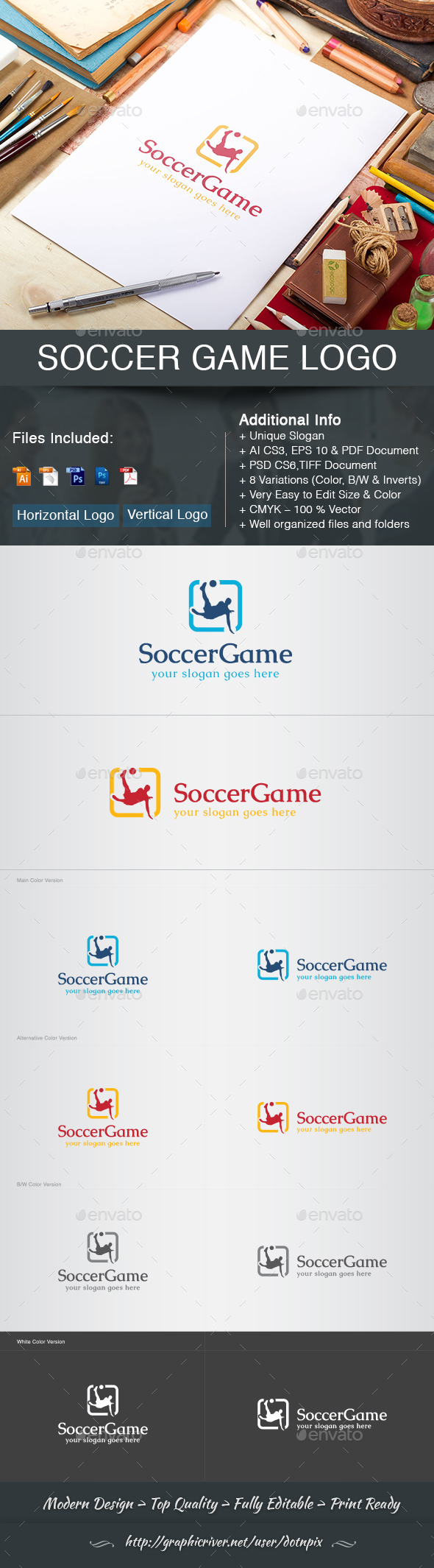 Soccer Game Logo