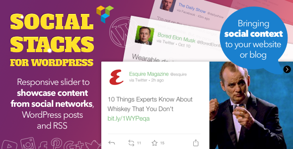 WordPress Social Stacks — Responsive Slider