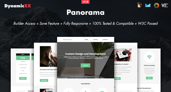 Panorama - Responsive Email + Online Builder