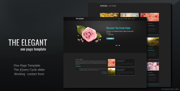 THE ELEGANT HTML/CSS One Page Template