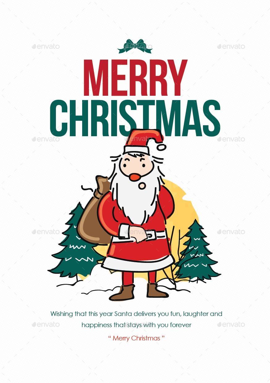 Greeting Card Template Christmas by lilynthesweetpea | GraphicRiver