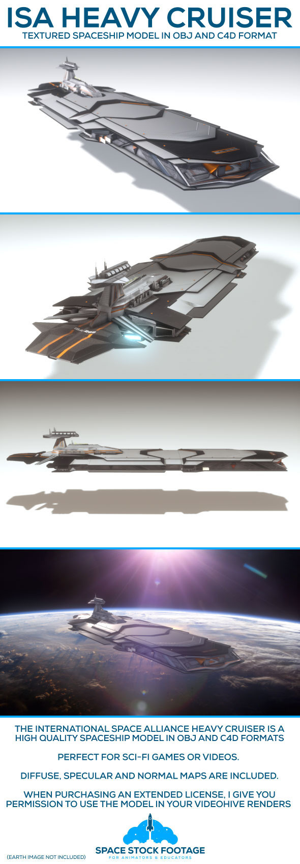 ISA Heavy Cruiser - 3DOcean Item for Sale