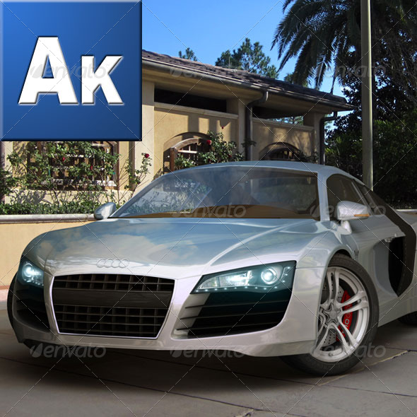 Audi R8 Rigged and ready for animation Audi R8 Rigged and ready for animation
